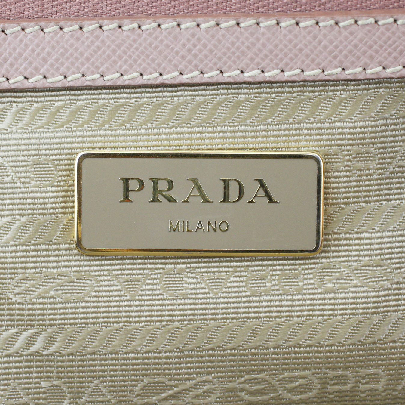 Prada Saffiano Bowler Bag Stamp