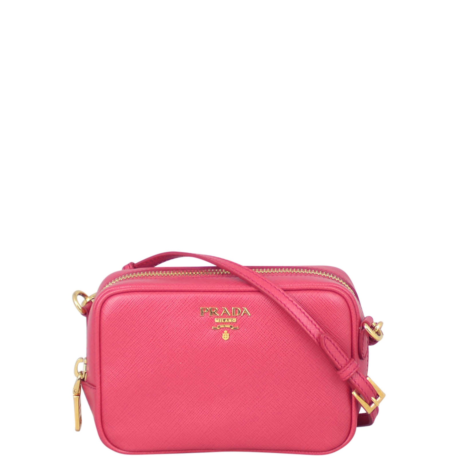 Prada Saffiano Camera Crossbody Bag Mini Front