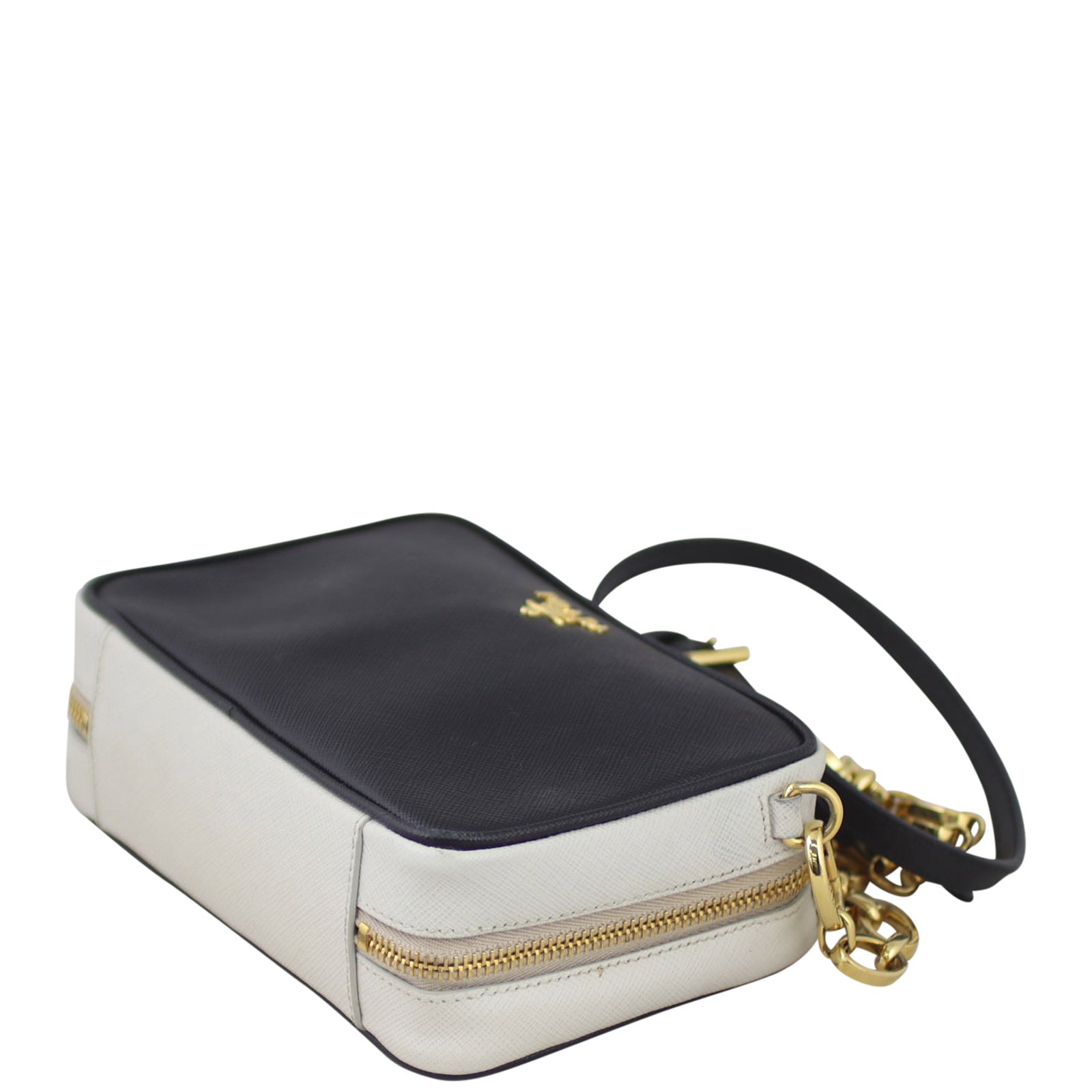 Prada Saffiano Camera Crossbody Chain Bag Corner