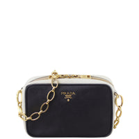 Prada Saffiano Camera Crossbody Chain Bag Front