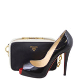 Prada Saffiano Camera Crossbody Chain Bag Scale