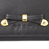 Prada Saffiano Chic Continental Wallet Logo
