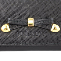 Prada Saffiano Chic Continental Wallet Logo