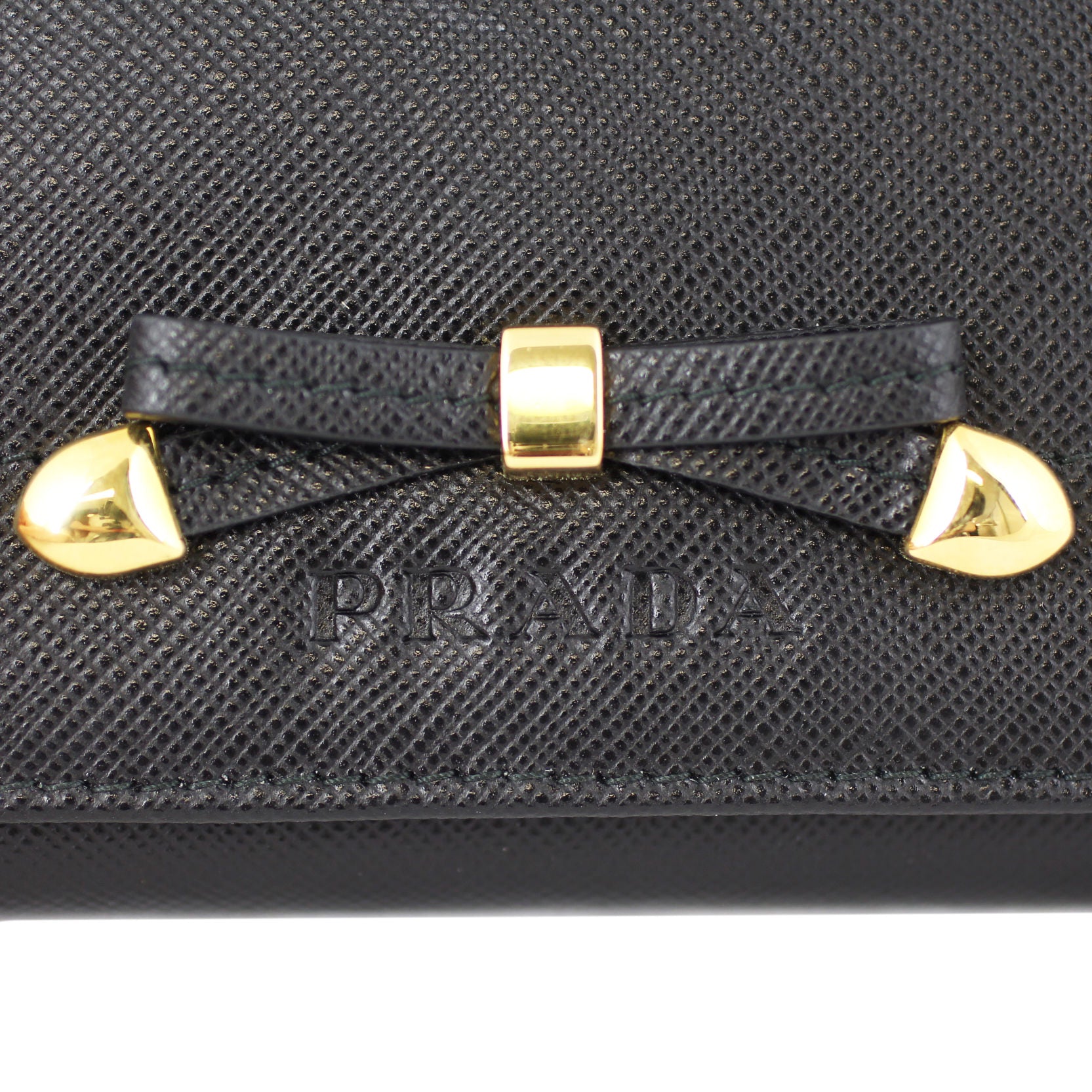 Prada Saffiano Chic Continental Wallet Logo