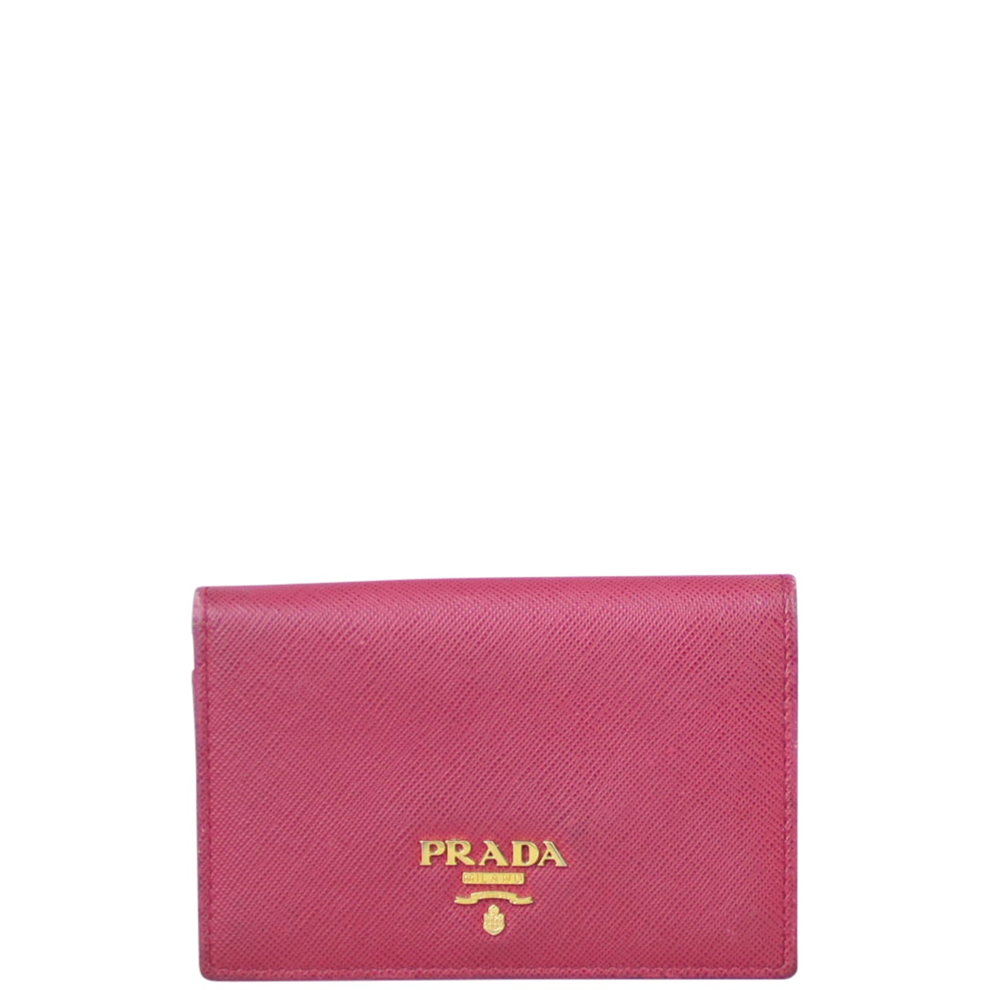 Prada Saffiano Compact Wallet Front