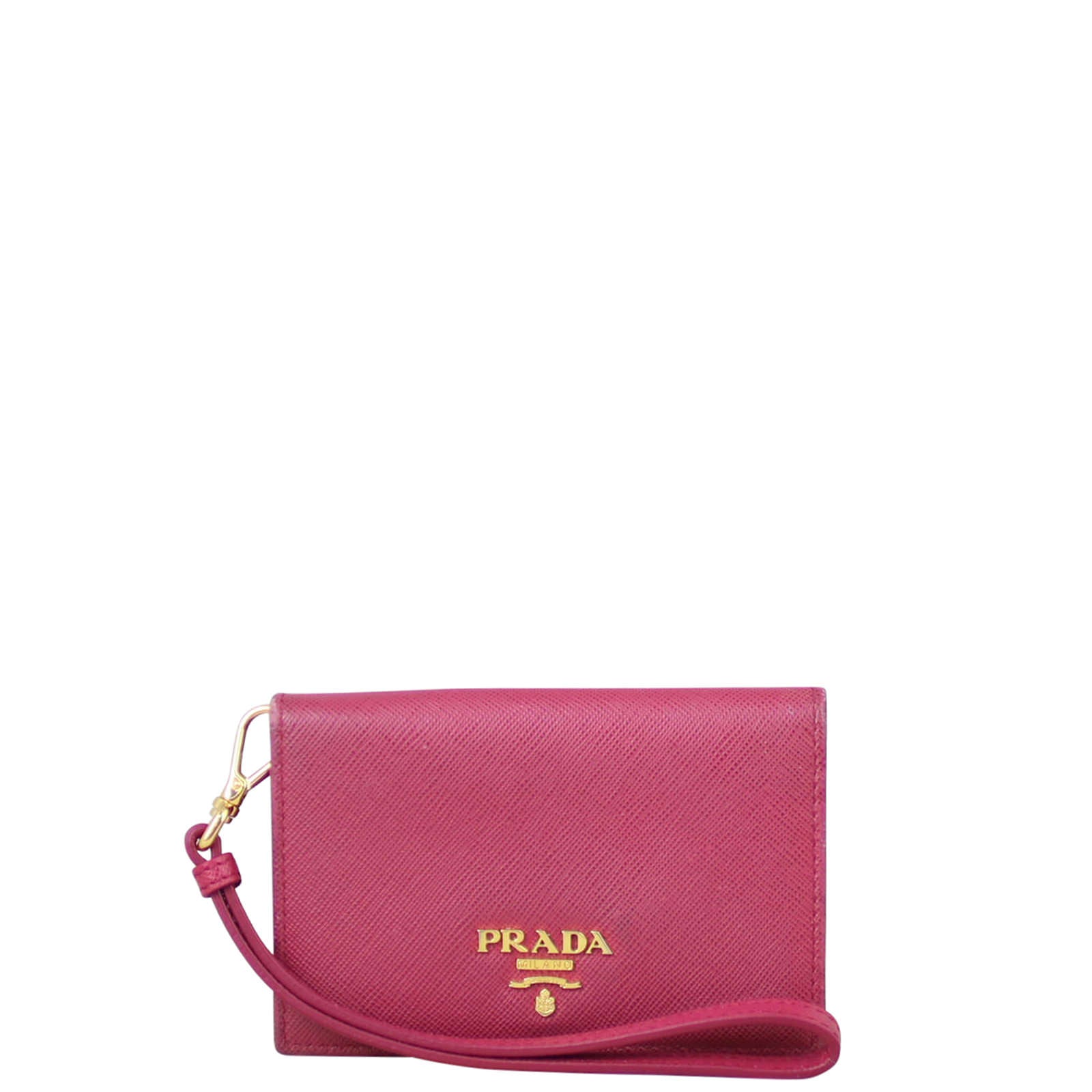 Prada Saffiano Compact Wallet Front