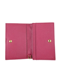 Prada Saffiano Compact Wallet Whole interior