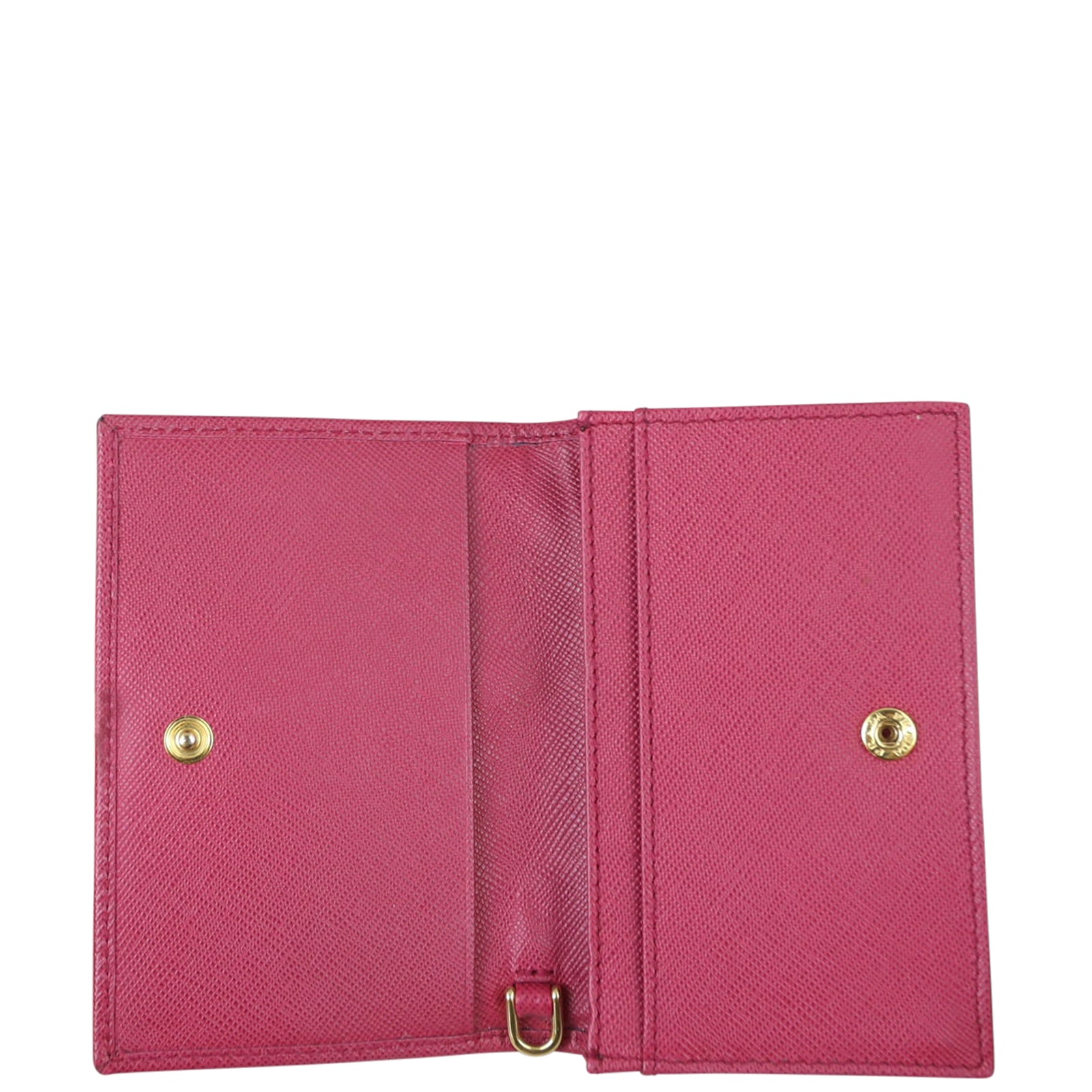 Prada Saffiano Compact Wallet Whole interior