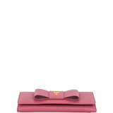 Prada Saffiano Continental Bow Wallet Base