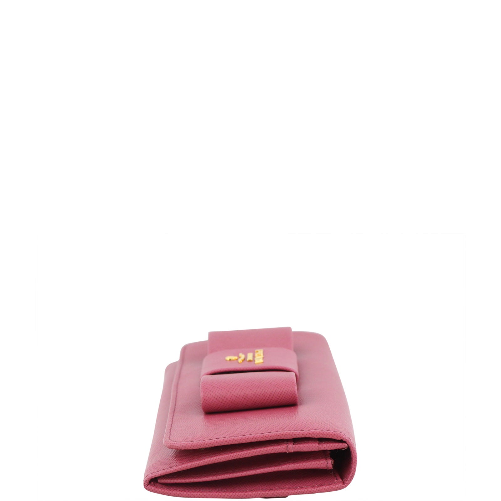 Prada Saffiano Continental Bow Wallet Left
