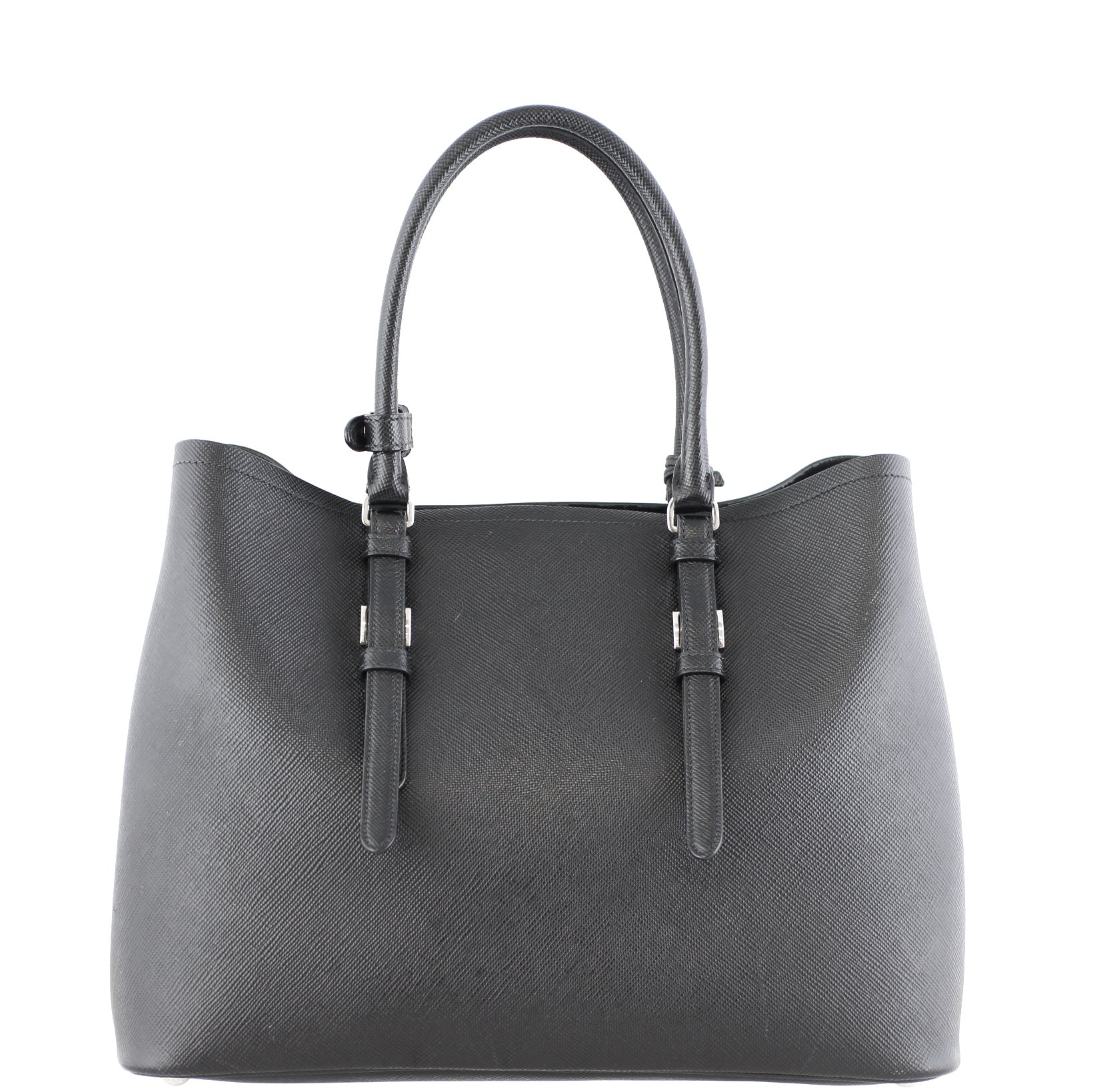 Prada Saffiano Cuir Double Bag Large Back