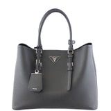 Prada Saffiano Cuir Double Bag Large Front