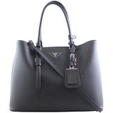 Prada Saffiano Cuir Double Bag Large Front