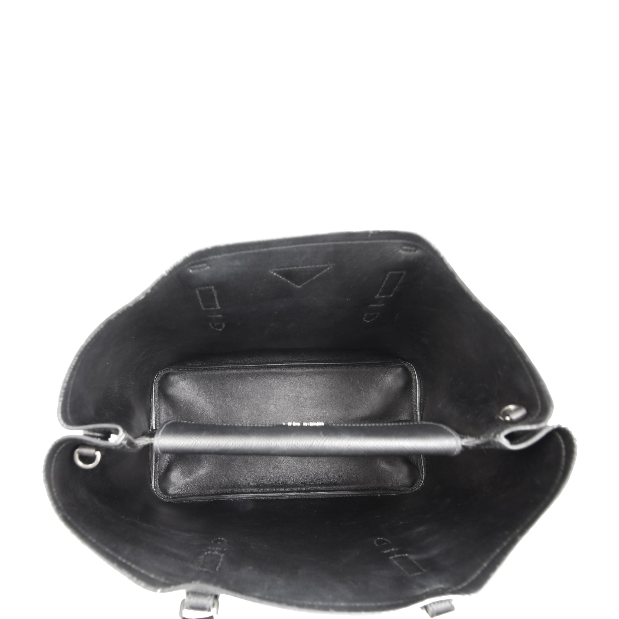 Prada Saffiano Cuir Double Bag Large Interior