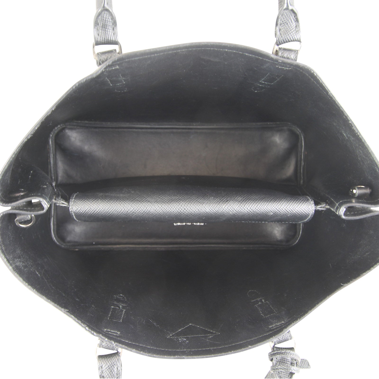 Prada Saffiano Cuir Double Bag Large Interior