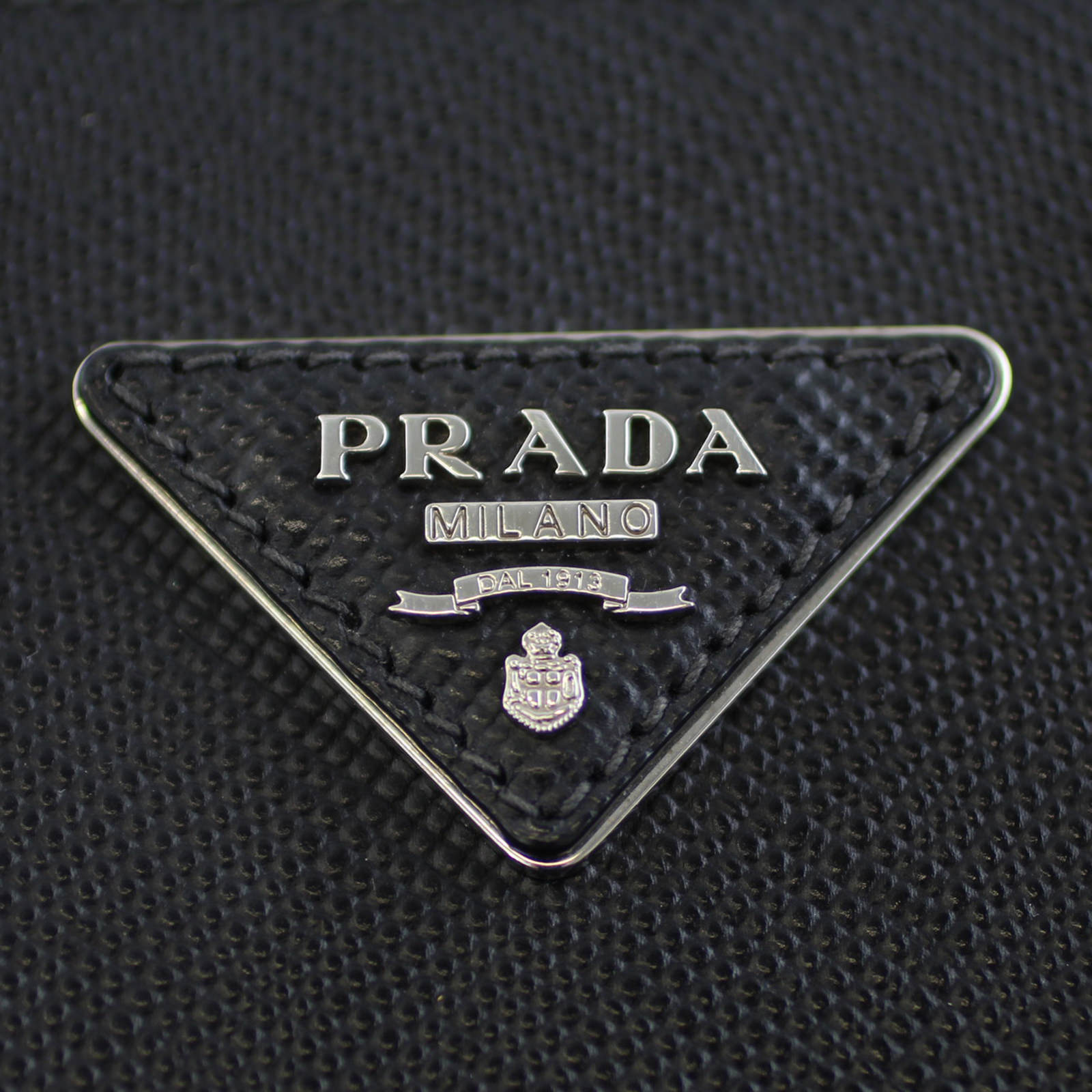 Prada Saffiano Cuir Double Bag Large Logo
