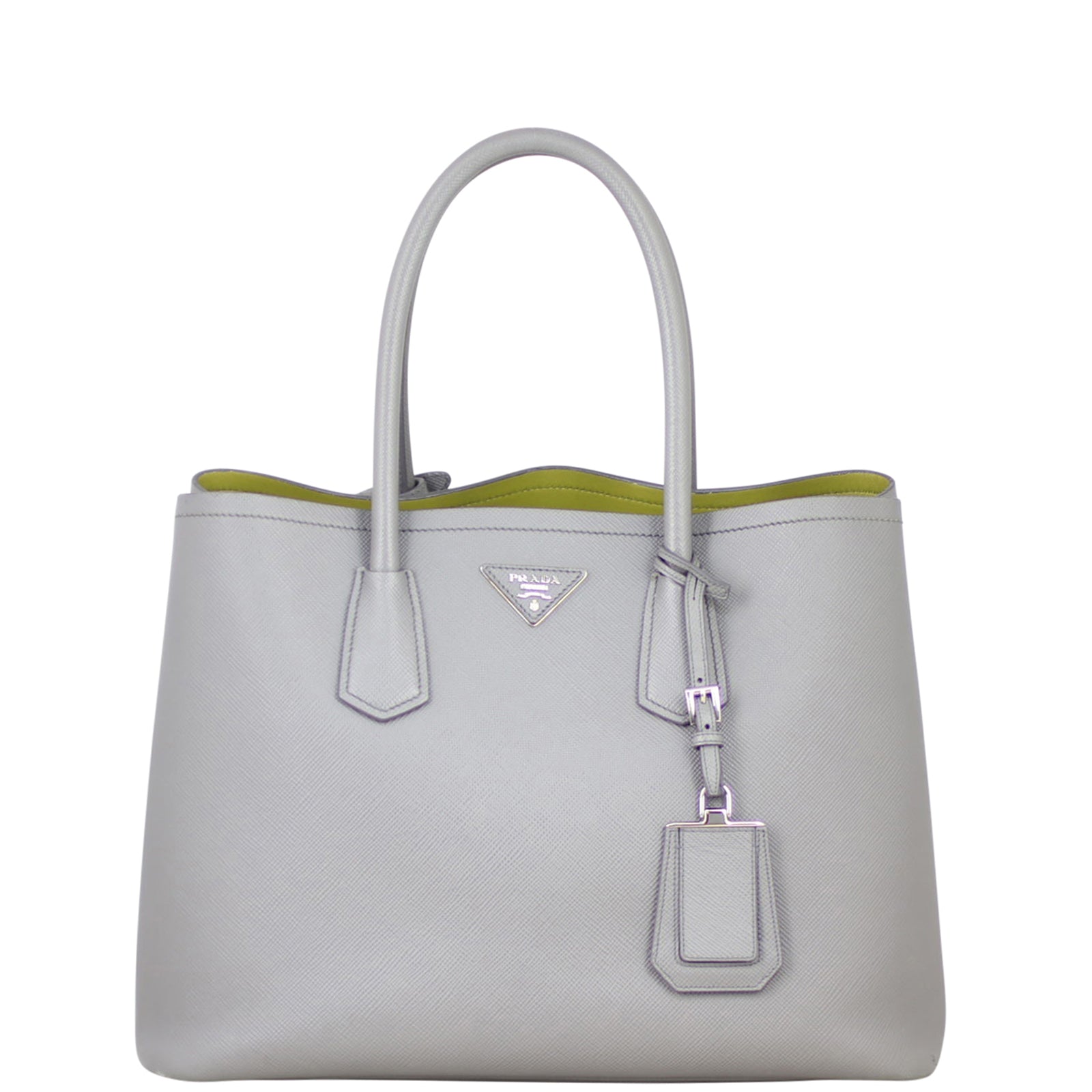 Prada Saffiano Cuir Double Bag Large Front