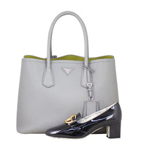 Prada Saffiano Cuir Double Bag Large Shoe