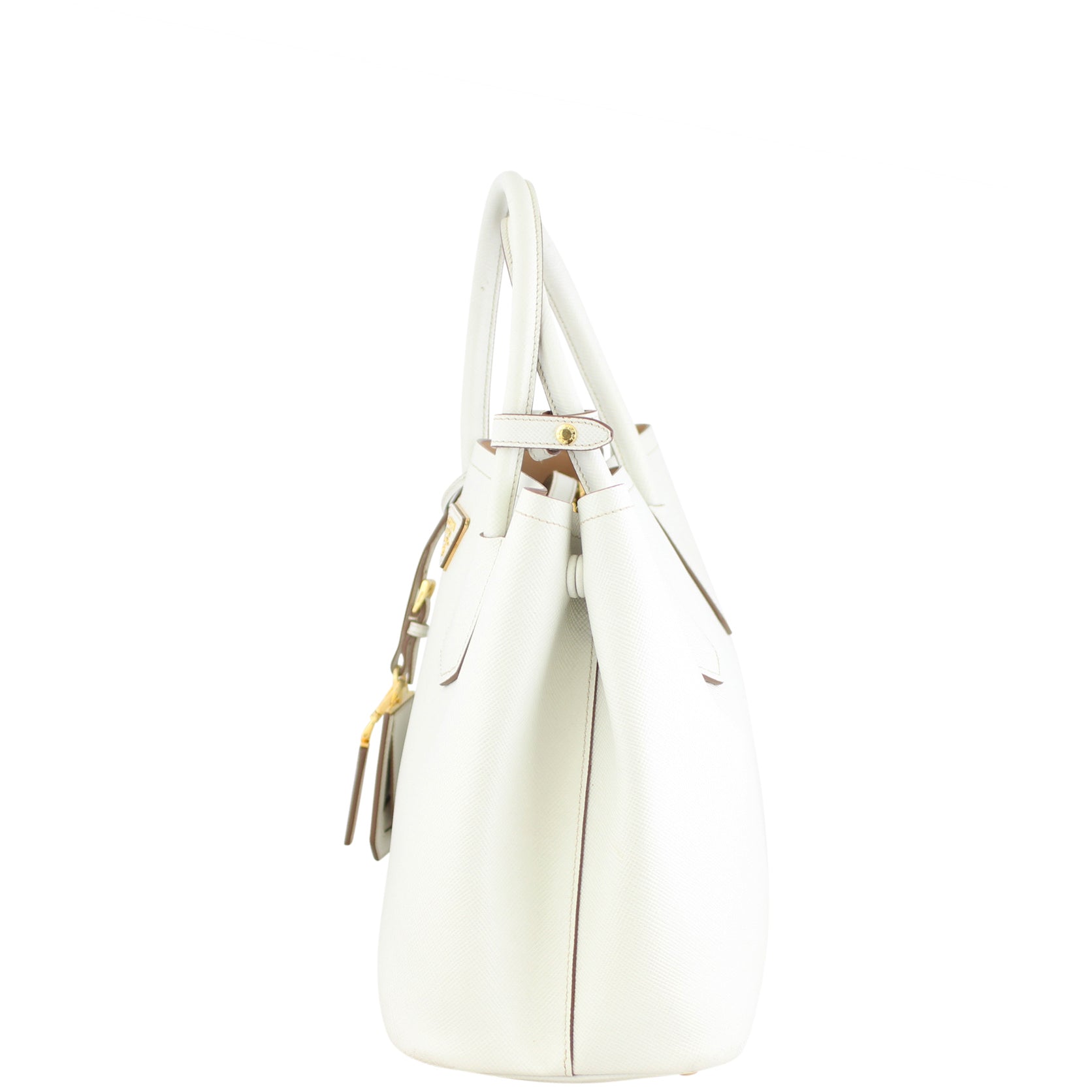 Prada Saffiano Cuir Double Bag Medium Left