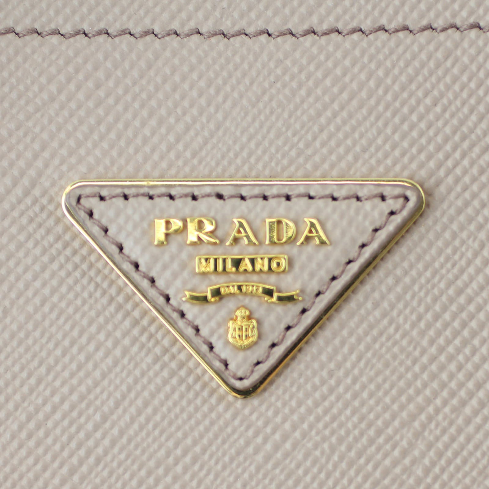 Prada Saffiano Cuir Double Bag Medium Logo