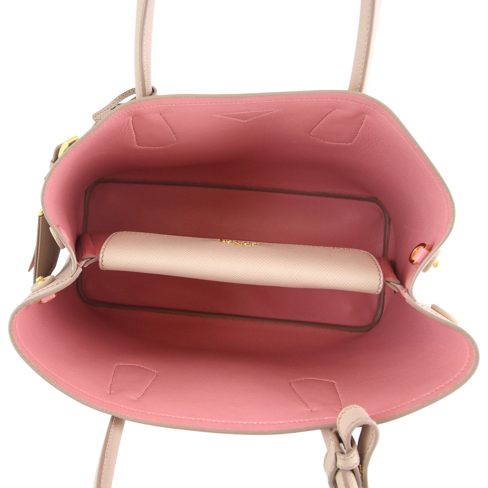 Prada Saffiano Cuir Double Bag Medium Interior