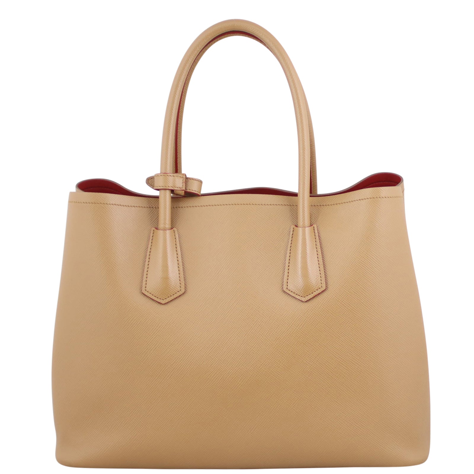 Prada Saffiano Cuir Double Bag Medium Back