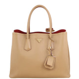 Prada Saffiano Cuir Double Bag Medium Front
