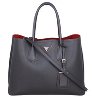 Prada Saffiano Cuir Double Bag Medium Front