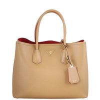 Prada Saffiano Cuir Double Bag Large Front