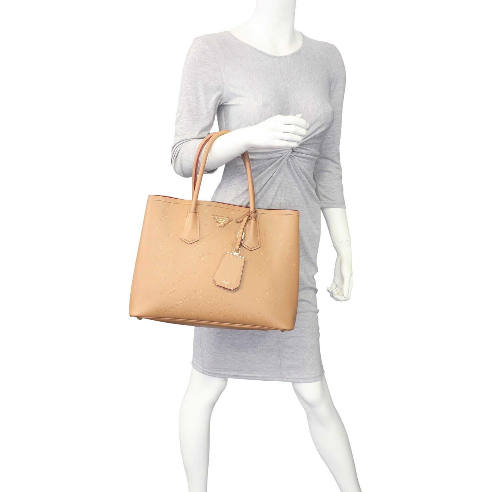 Prada Saffiano Cuir Double Bag Large Mannequin