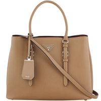 Prada Saffiano Cuir Double Bag Front