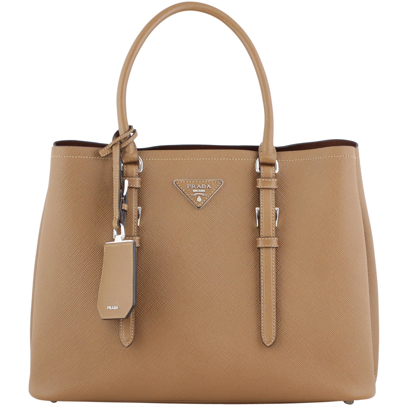 Prada Saffiano Cuir Double Bag Front