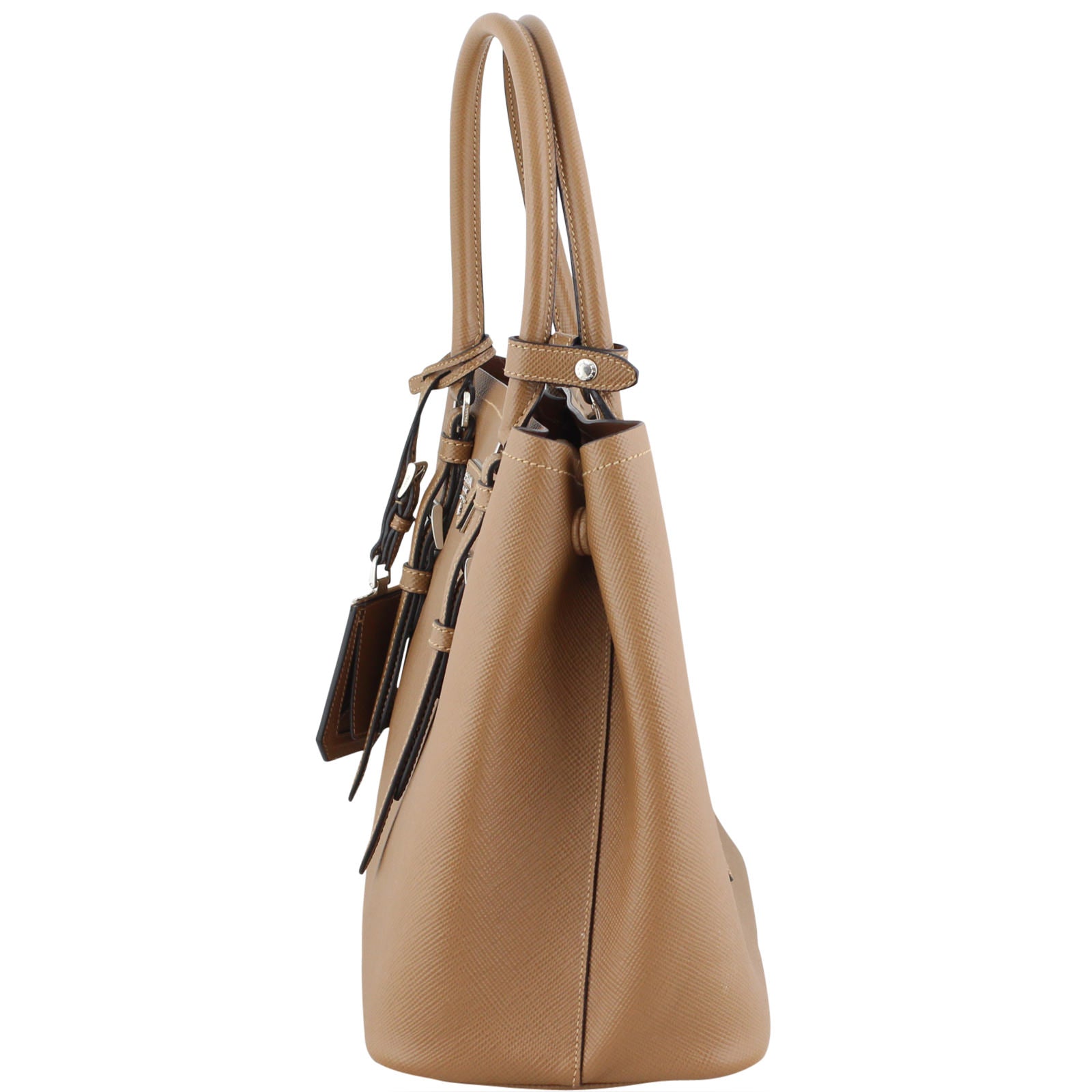 Prada Saffiano Cuir Double Bag Left