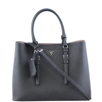 Prada Saffiano Cuir Double Bag Large Front