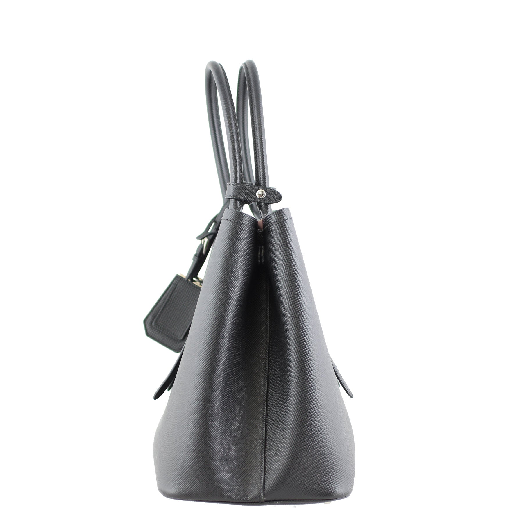 Prada Saffiano Cuir Double Bag Large Left