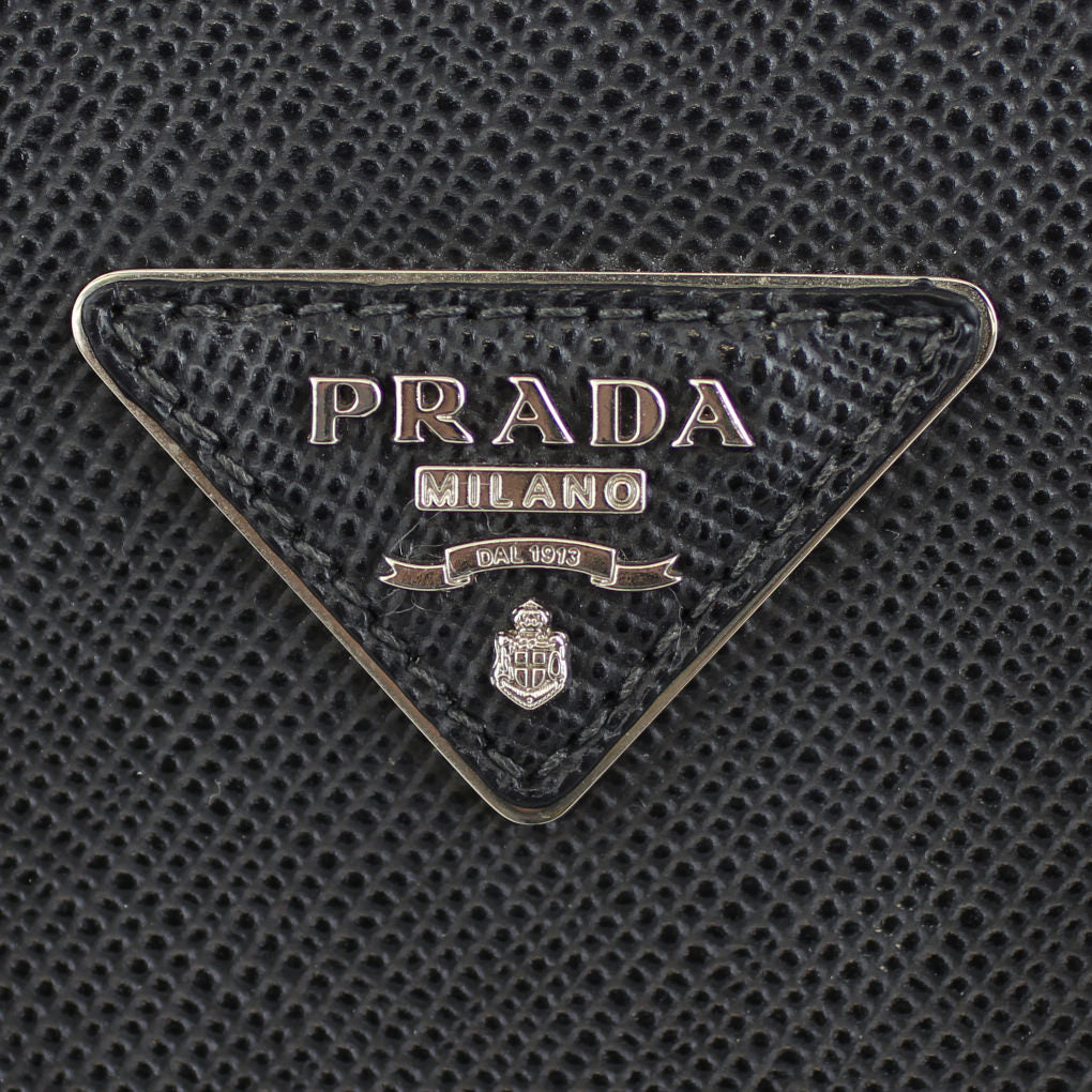 Prada Saffiano Cuir Double Bag Large Logo