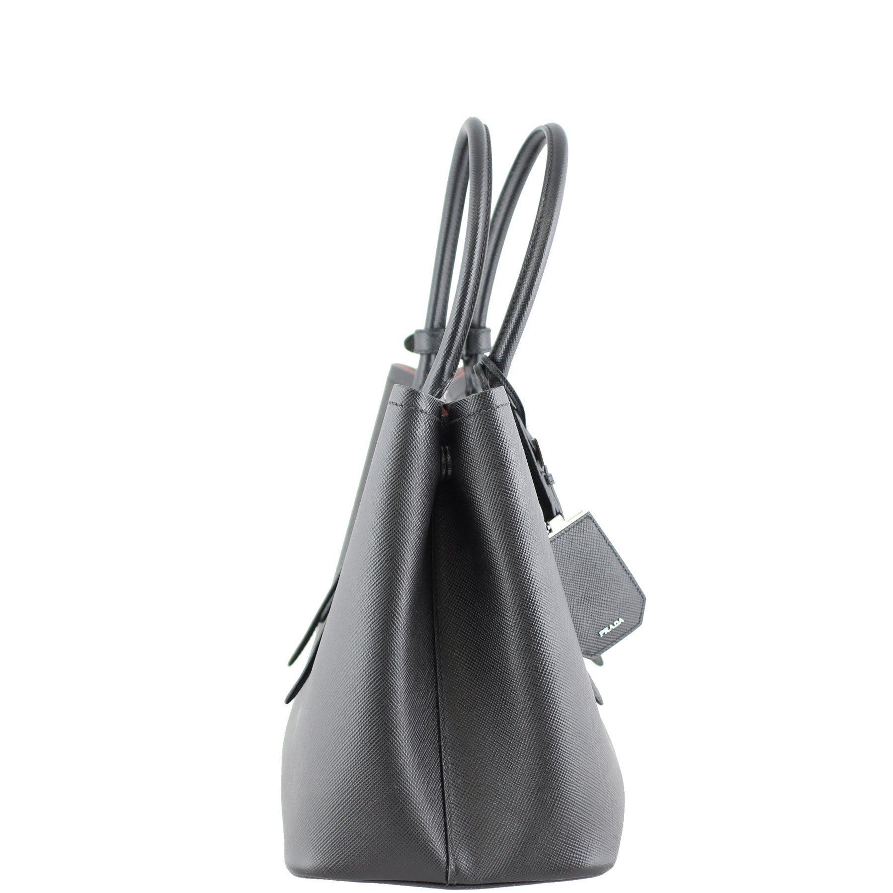 Prada Saffiano Cuir Double Bag Large Right