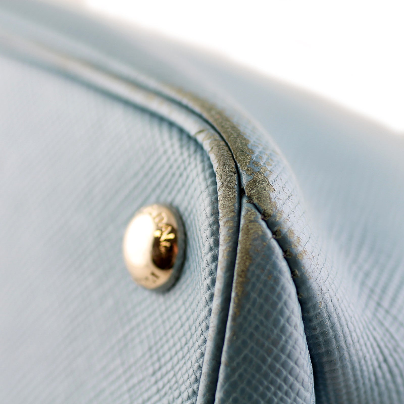 Prada Saffiano Cuir Twin Tote Corner wear