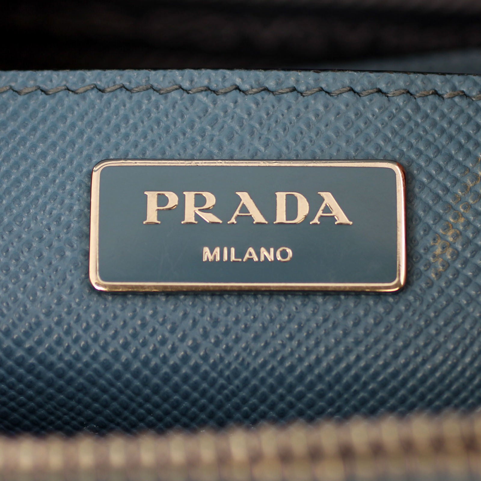 Prada Saffiano Cuir Twin Tote Logo