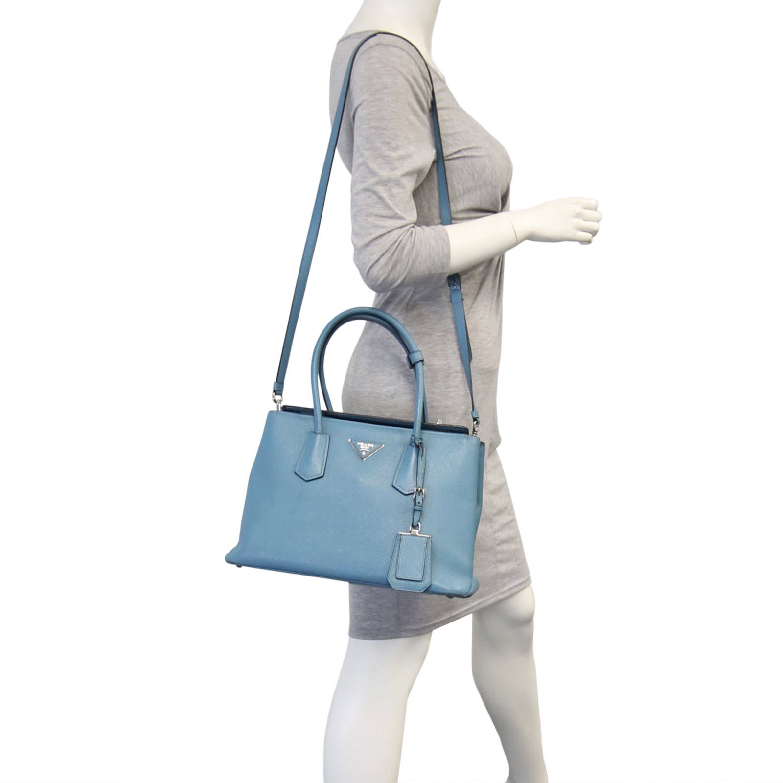 Prada Saffiano Cuir Twin Tote mannequin