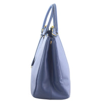 Prada Saffiano Double Zip Tote Large Bag Left