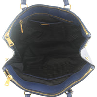 Prada Saffiano Double Zip Tote Large Bag Interior