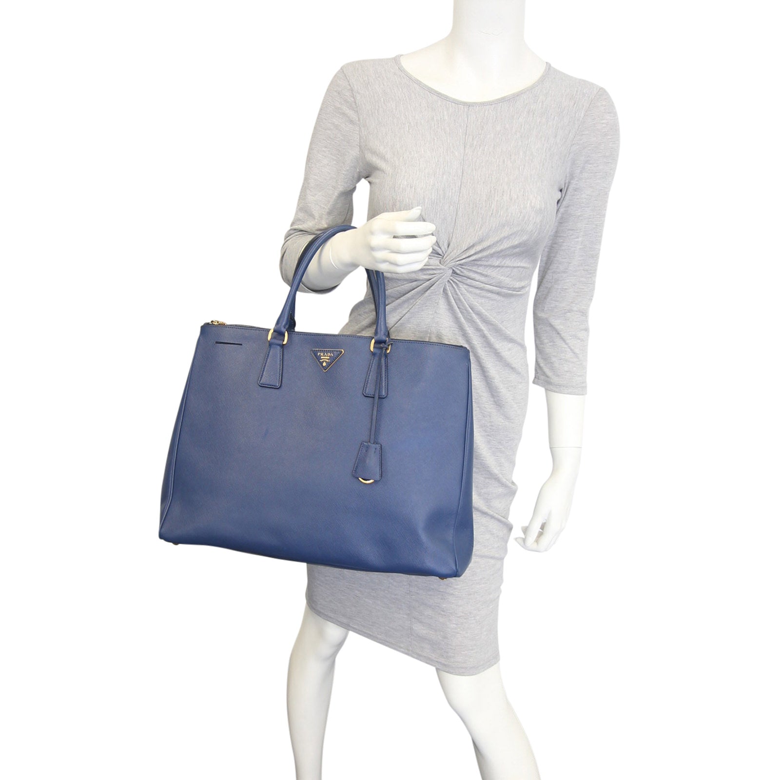Prada Saffiano Double Zip Tote Large Bag Mannequin