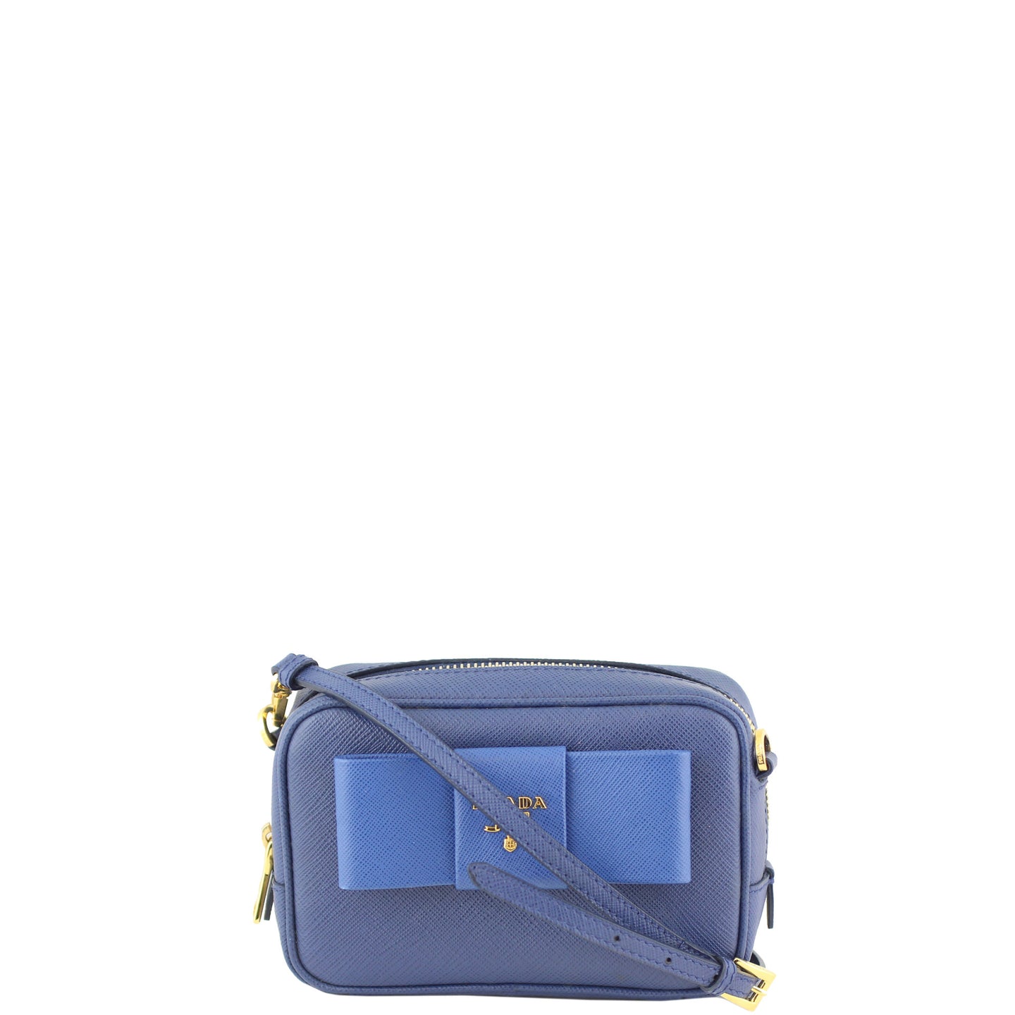 Prada Saffiano Fiocco Bow Crossbody Front