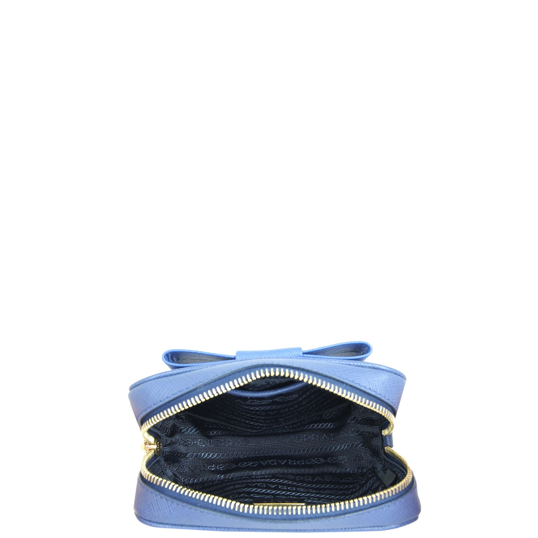 Prada Saffiano Fiocco Bow Crossbody Interior