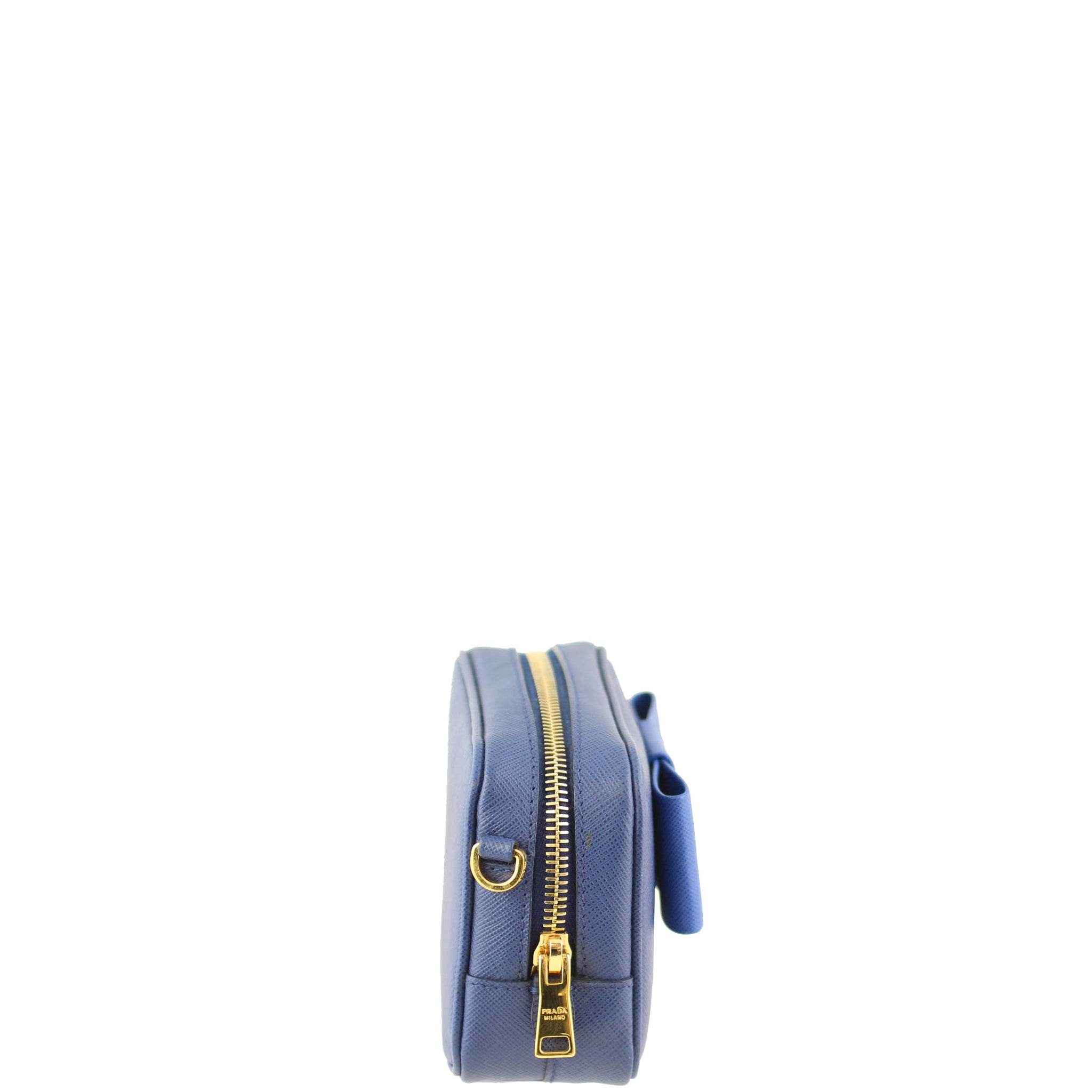 Prada Saffiano Fiocco Bow Crossbody Side