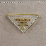 Prada Saffiano Galleria Double Zip Tote Medium Logo
