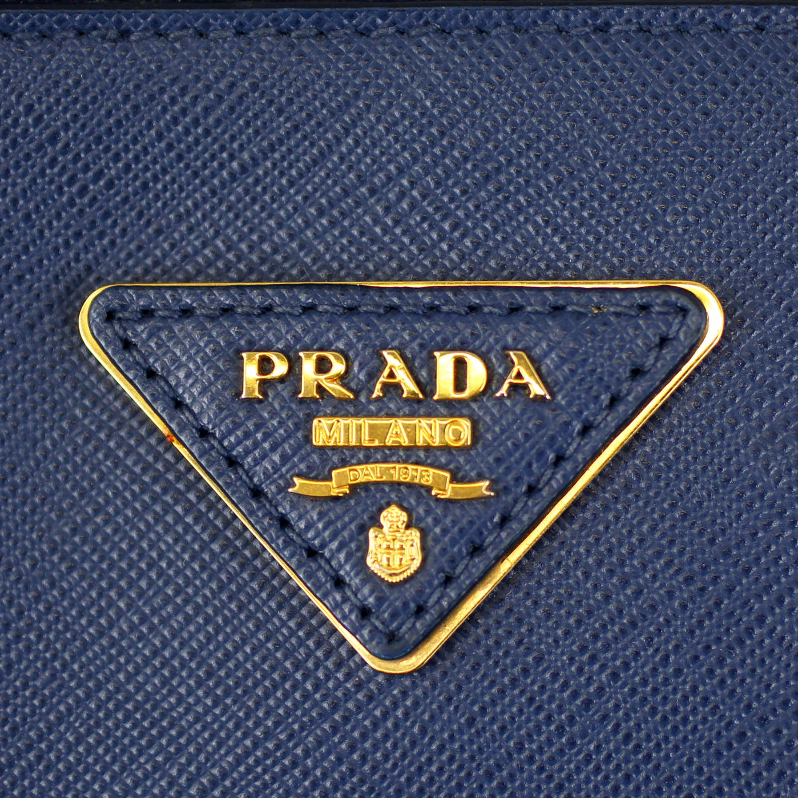Prada Saffiano Galleria Double Zip Medium Tote Stamp