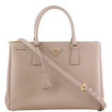 Prada Saffiano Galleria Double Zip Tote Medium Front