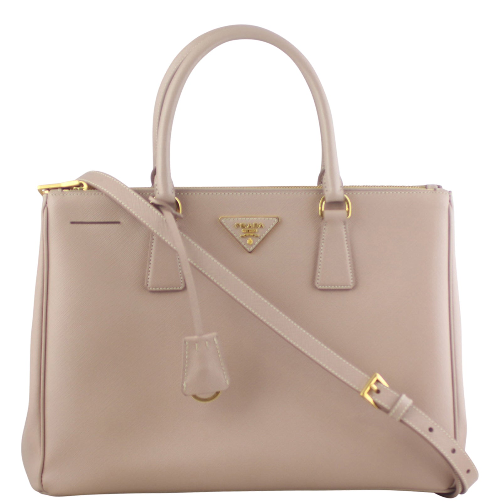 Prada Saffiano Galleria Double Zip Tote Medium Front